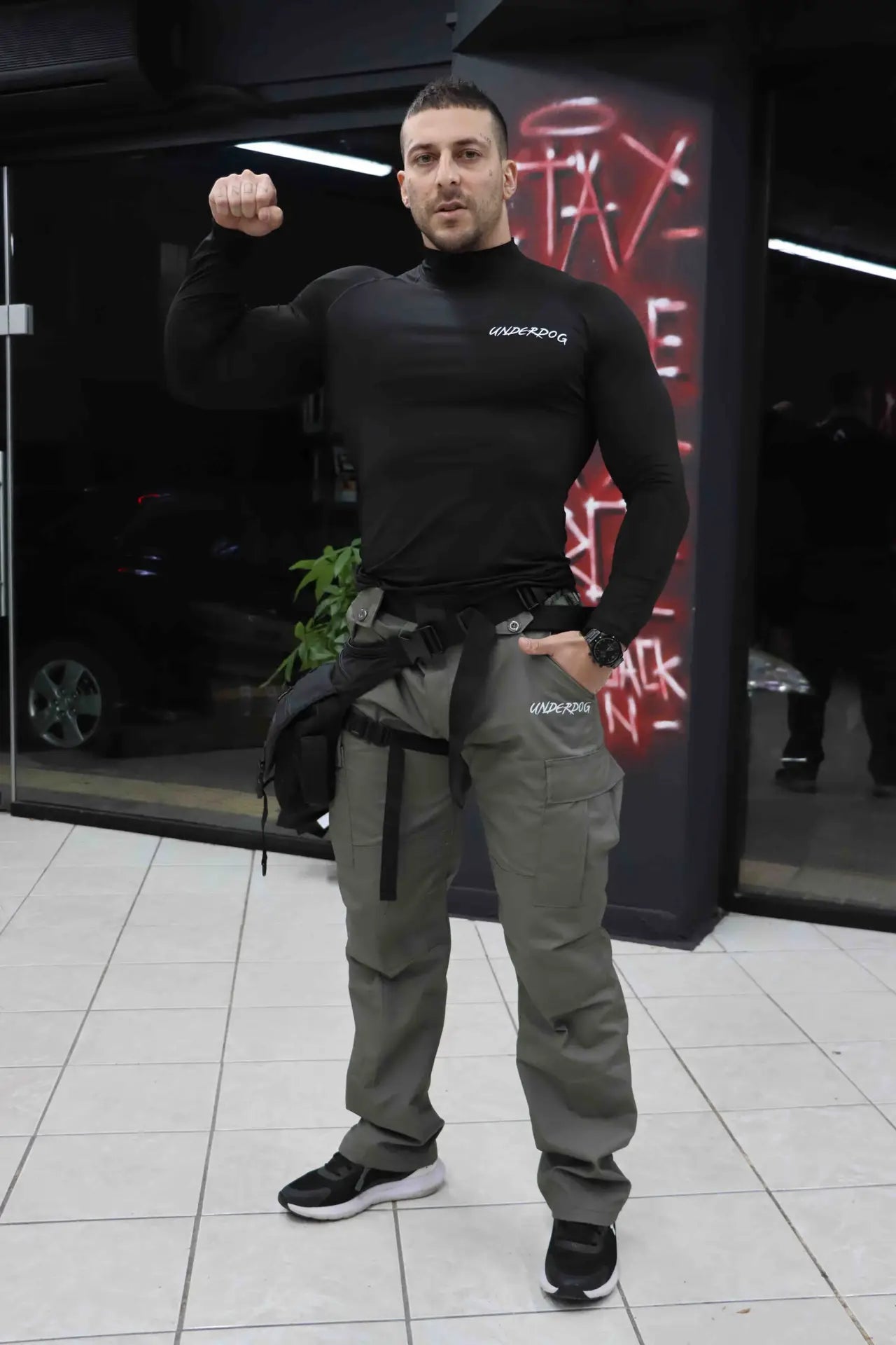 Underdog - Green Cargo Pant With Belt - HumbleUnderdogs