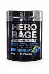 Hero Rage Pre-Workout 400g Blue Raspberry — 200mg Caffeine | 4000mg Citrulline | Humble Underdogs Ελλάδα