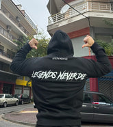 Legends Never Die - Black Hoodie "In Memorial of the Biggest Underdog" - HumbleUnderdogs