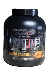 Black protein powder container with 'Humble Underdog' branding on a white background