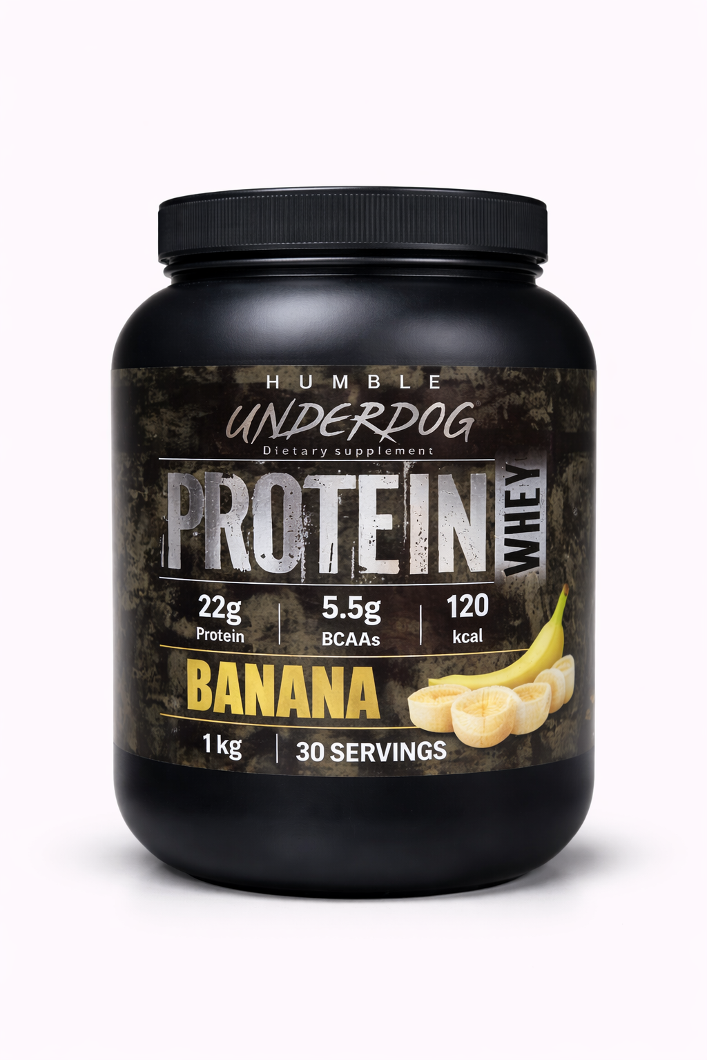 Humble Underdogs Whey Protein Banana 1kg — 22g Protein | Ελλάδα