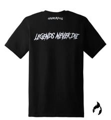 Legends Never Die - Black T-Shirt "In Memorial Of The Biggest Underdog" - HumbleUnderdogs