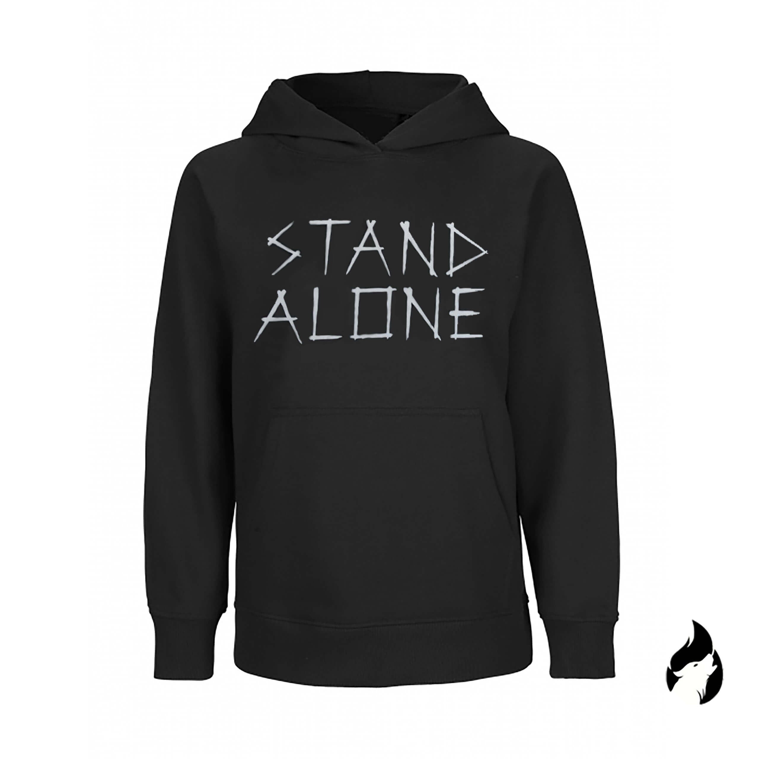 Stand Alone - Black | White Hoodie "Forge Your Own Path" - HumbleUnderdogs