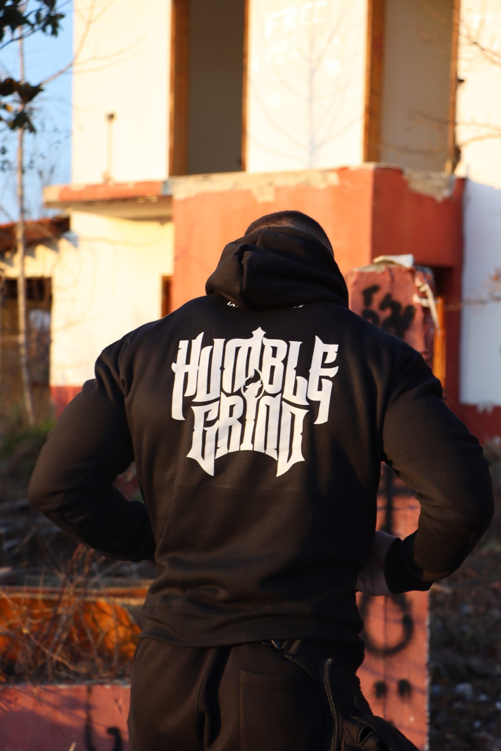 Humble Grind - Black Hoodie "The Ultimate Collaboration of Underdog Spirit X Athens Culture" - HumbleUnderdogs