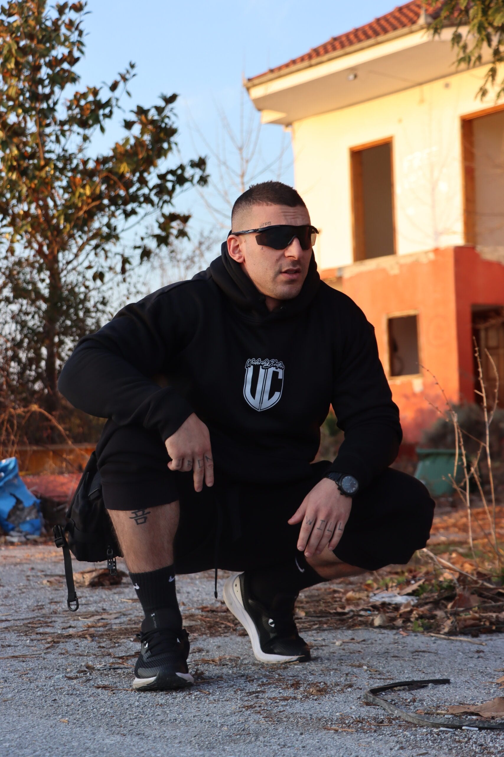 Humble Grind - Black Hoodie "The Ultimate Collaboration of Underdog Spirit X Athens Culture" - HumbleUnderdogs