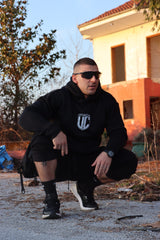 Humble Grind - Black Hoodie "The Ultimate Collaboration of Underdog Spirit X Athens Culture" - HumbleUnderdogs