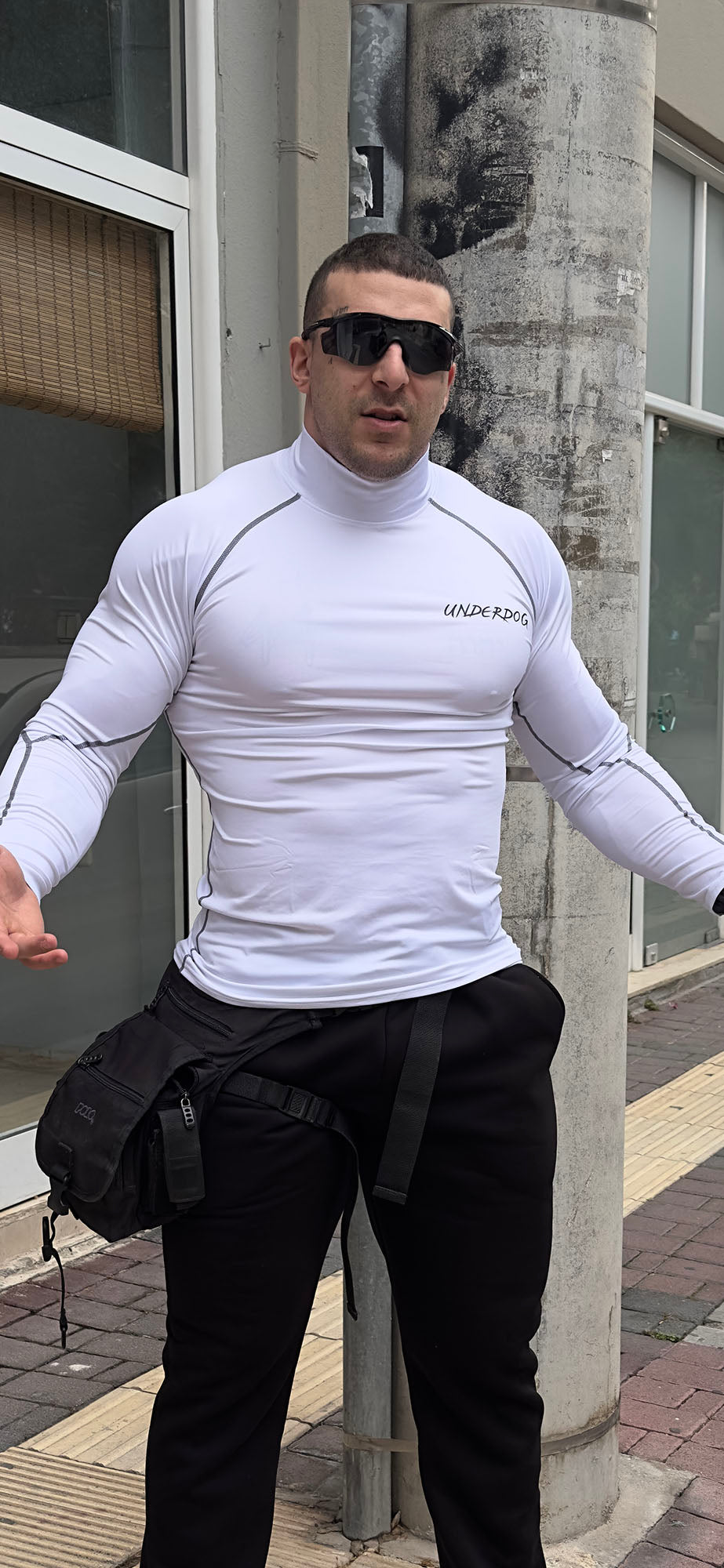 Underdogs Elite Compression - Μαύρο Μακρύλαιμο Μακρυμάνικο