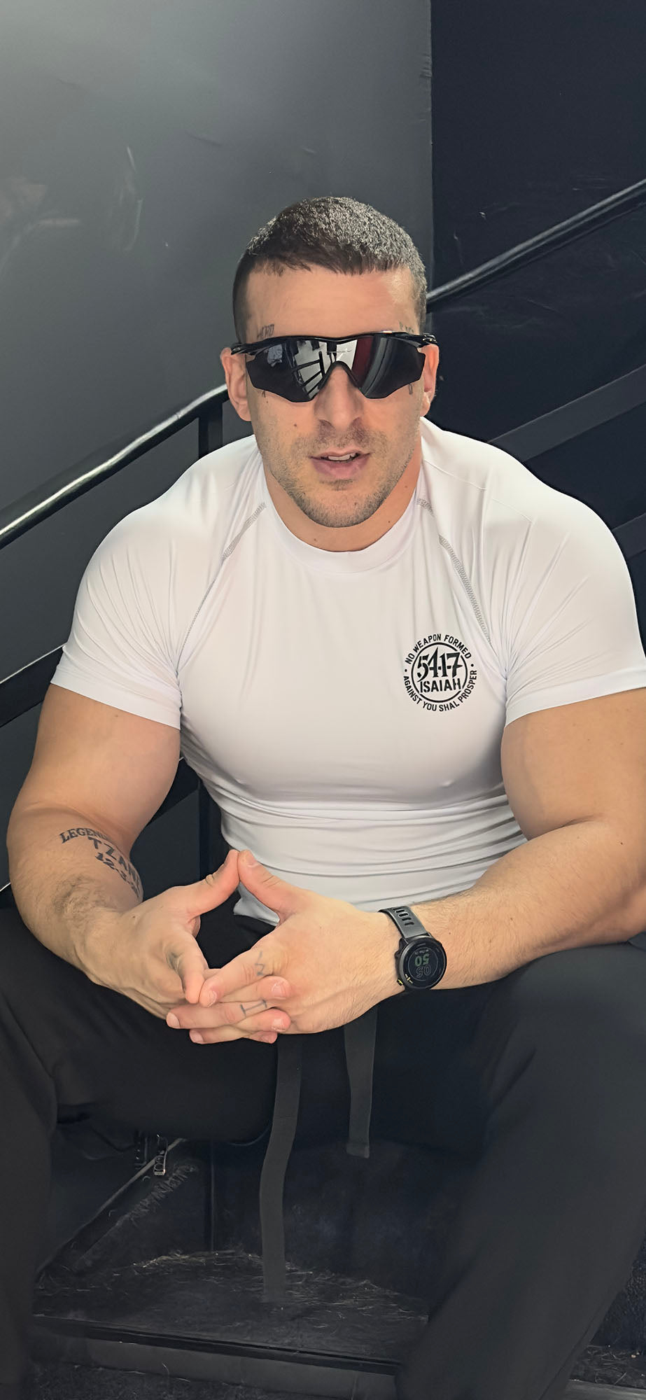 Underdog 54:17 Compression - Black | White T-Shirt