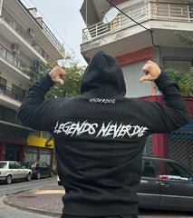 Legends Never Die - Black Hoodie "In Memorial of the Biggest Underdog" - HumbleUnderdogs