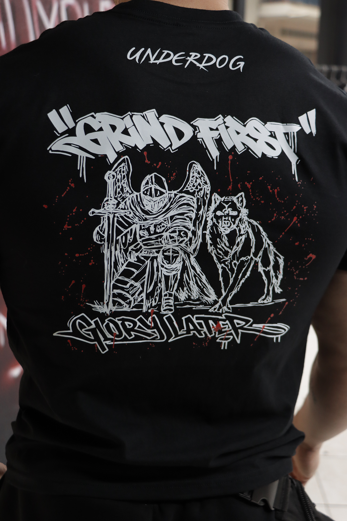 Grind First - Glory Later Μαύρο T-Shirt