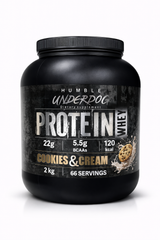 Humble Underdogs Whey Protein Cookies and Cream 2kg — 22g Protein | Ελλάδα