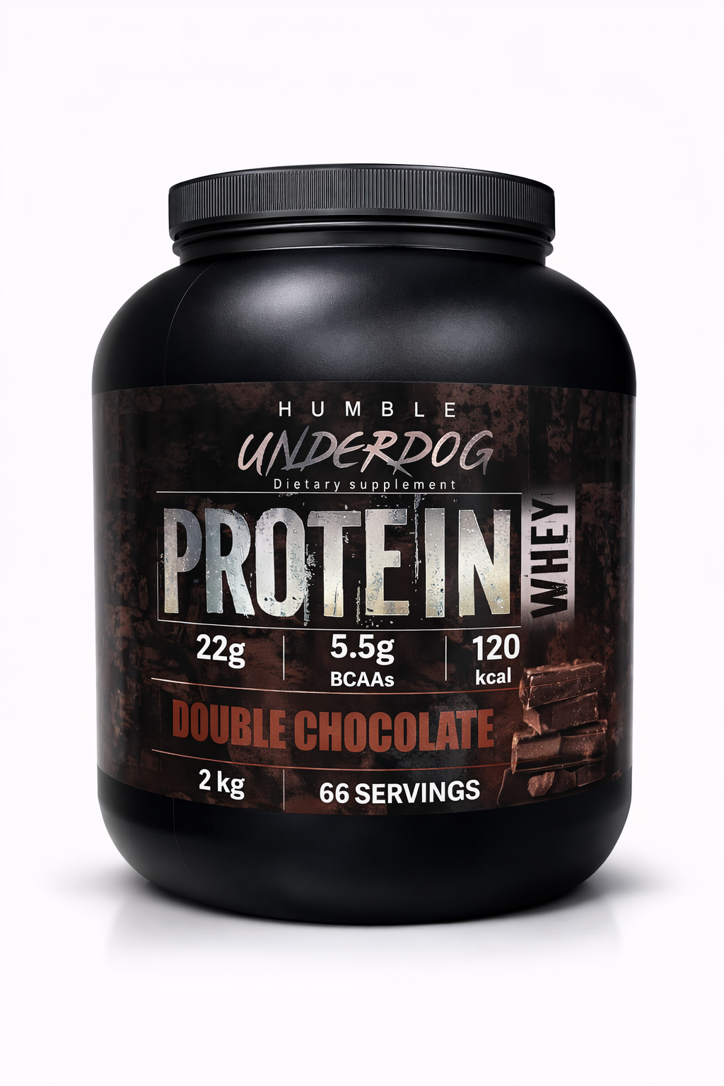Humble Underdogs Whey Protein Double Chocolate 2kg — 22g Protein | Ελλάδα