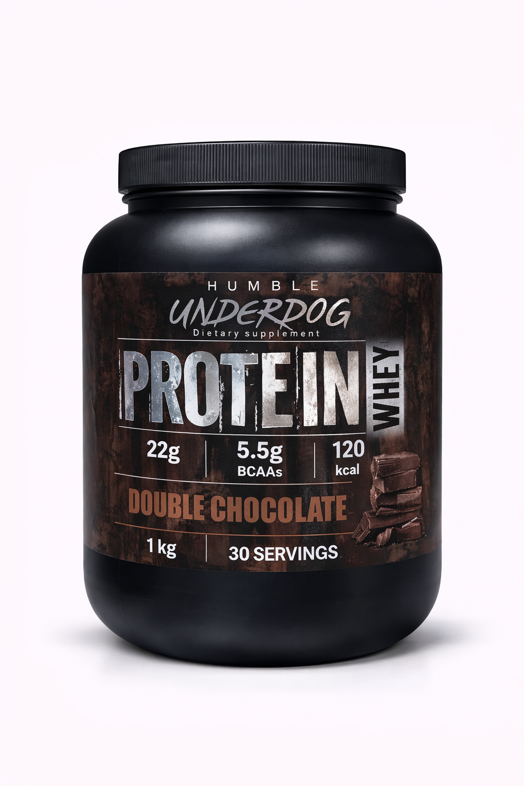 Humble Underdogs Whey Protein Double Chocolate 1kg — 22g Protein | Ελλάδα