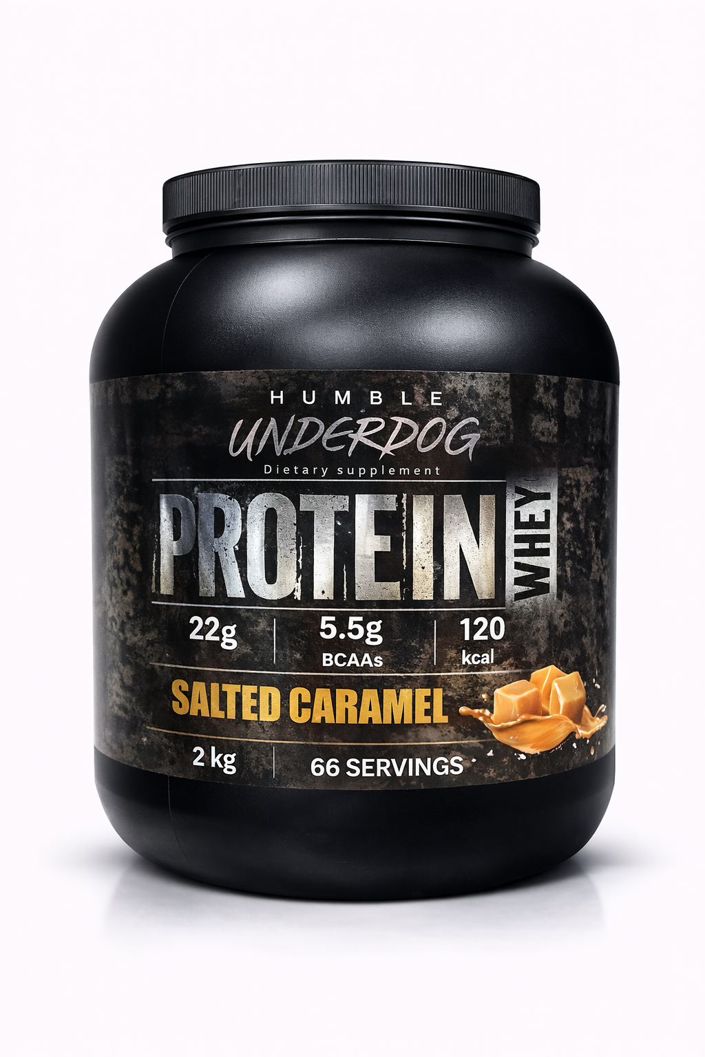 Humble Underdogs Whey Protein Salted Caramel 2kg — 22g Protein ανά μερίδα | Ελλάδα