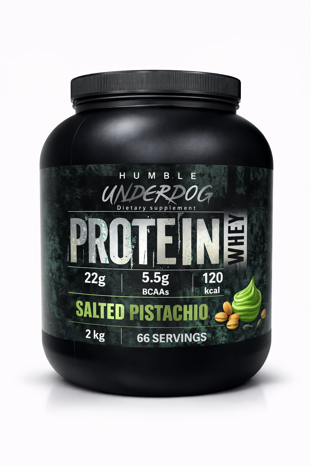 Humble Underdogs Whey Protein Salted Pistachio 2kg — 22g Protein | Ελλάδα