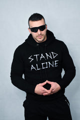 Stand Alone - Black | White Hoodie "Forge Your Own Path" - HumbleUnderdogs