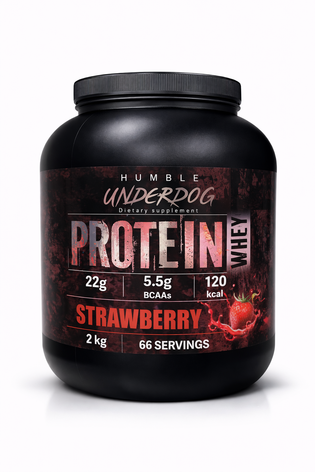 Humble Underdogs Whey Protein Strawberry 2kg — 22g Protein | Ελλάδα
