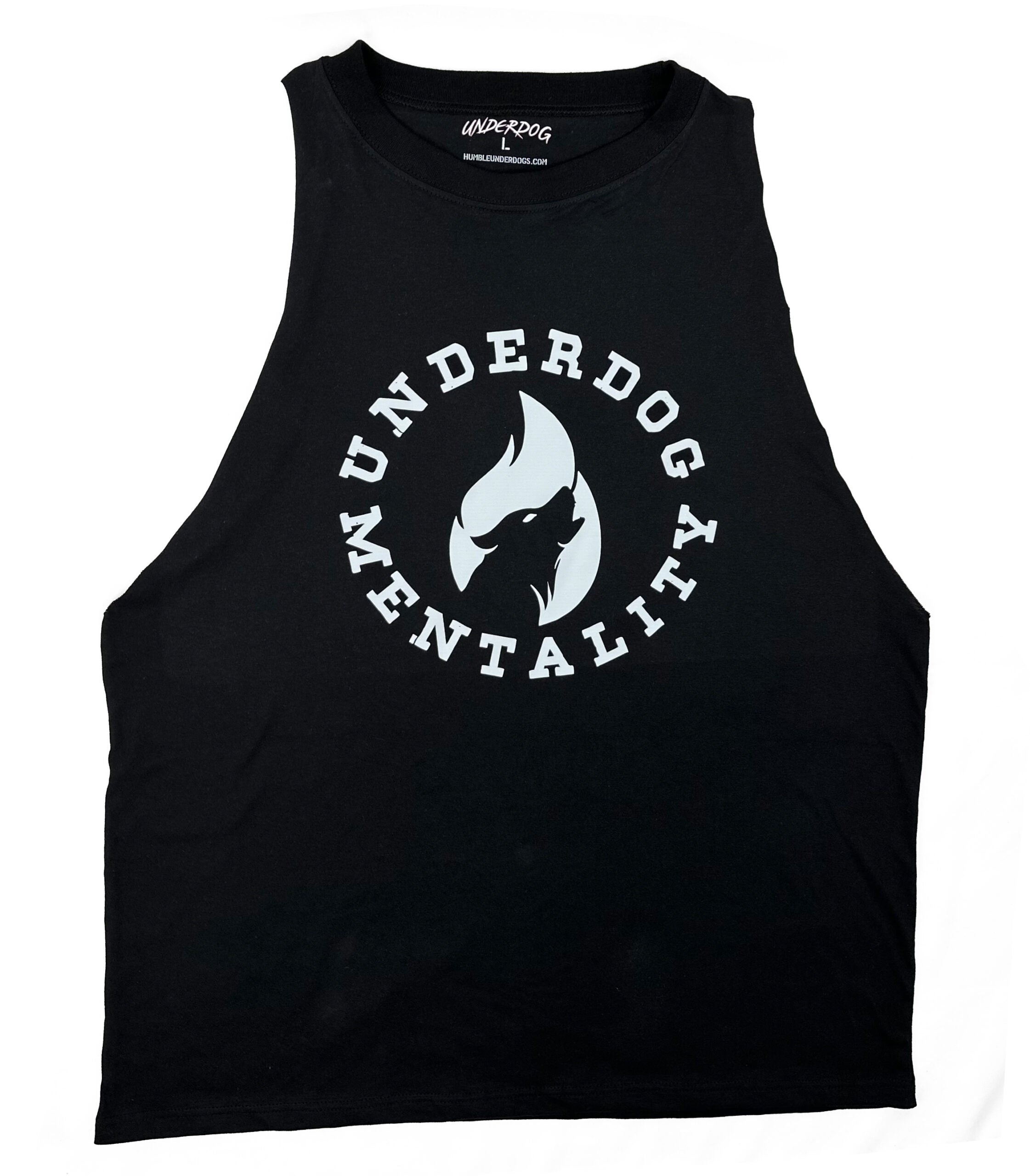 Underdog Mentality - Black Sleeveless "Rise Above, Defy Expectations" - HumbleUnderdogs